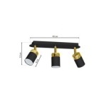 Lubinis šviestuvas JOKER BLACK/GOLD 3xGU10