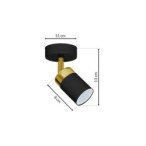 Sieninis šviestuvas JOKER BLACK/GOLD 1xGU10