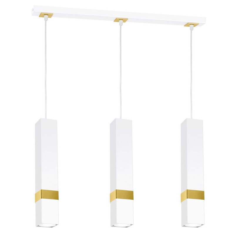 Pakabinamas šviestuvas VIDAR WHITE/GOLD 3xGU10