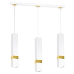 Pakabinamas šviestuvas VIDAR WHITE/GOLD 3xGU10