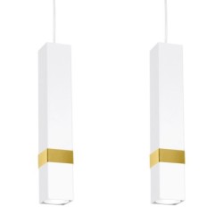 Pakabinamas šviestuvas VIDAR WHITE/GOLD 3xGU10