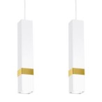 Pakabinamas šviestuvas VIDAR WHITE/GOLD 3xGU10
