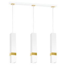 Pakabinamas šviestuvas VIDAR WHITE/GOLD 3xGU10