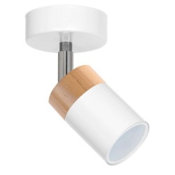 Sieninis šviestuvas JOKER WHITE/WOOD 1xGU10