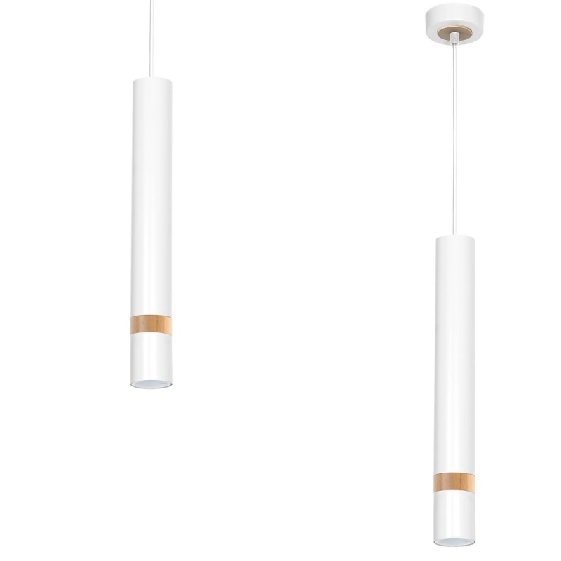 Pakabinamas šviestuvas JOKER WHITE/WOOD 1xGU10