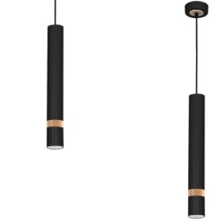 Pakabinamas šviestuvas JOKER BLACK/WOOD 1xGU10