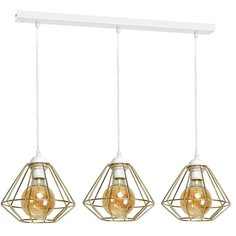 Pakabinamas šviestuvas LUPO WHITE/GOLD 3xE27