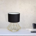 Stalinis šviestuvas LUPO BLACK/GOLD 1xE27