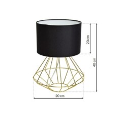 Stalinis šviestuvas LUPO BLACK/GOLD 1xE27