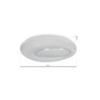 Lubinis šviestuvas BONO 52W LED Ø480 mm + Pultelis