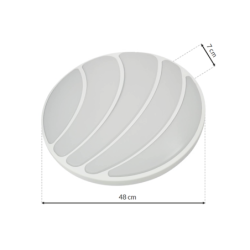 Lubinis šviestuvas SHELL BALTAS 40W LED Ø480 mm + PULTELIS