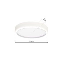 Lubinis šviestuvas GEA WHITE 36W LED Ø390 mm + Pultelis