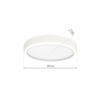 Lubinis šviestuvas GEA WHITE 36W LED Ø390 mm + Pultelis