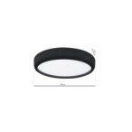 Lubinis šviestuvas GEA BLACK 36W LED Ø390 mm + Pultelis