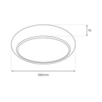 Lubinis šviestuvas GEA BLACK 36W LED Ø390 mm + Pultelis