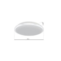 Lubinis šviestuvas TERMA WHITE 18W LED IP44 Ø280 mm