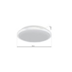 Lubinis šviestuvas TERMA WHITE 18W LED IP44 Ø280 mm