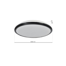 Lubinis šviestuvas TERMA BLACK 18W LED IP44 Ø280 mm