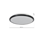 Lubinis šviestuvas TERMA BLACK 18W LED IP44 Ø280 mm