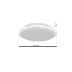 Lubinis šviestuvas TERMA WHITE 28W LED IP44 Ø360 mm
