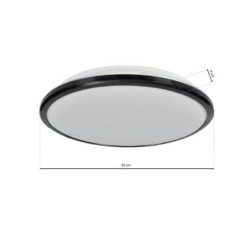 Lubinis šviestuvas TERMA BLACK 28W LED IP44 Ø360 mm