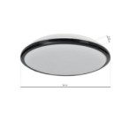 Lubinis šviestuvas TERMA BLACK 28W LED IP44 Ø360 mm