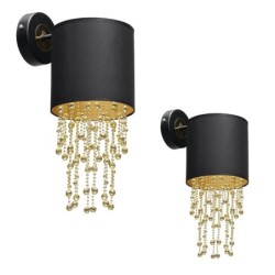Sieninis šviestuvas ALMERIA BLACK/GOLD 1xE27