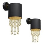 Sieninis šviestuvas ALMERIA BLACK/GOLD 1xE27