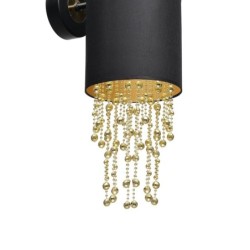 Sieninis šviestuvas ALMERIA BLACK/GOLD 1xE27