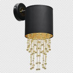 Sieninis šviestuvas ALMERIA BLACK/GOLD 1xE27
