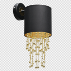 Sieninis šviestuvas ALMERIA BLACK/GOLD 1xE27