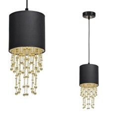Pakabinamas šviestuvas ALMERIA BLACK/GOLD 1xE27