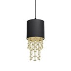 Pakabinamas šviestuvas ALMERIA BLACK/GOLD 1xE27