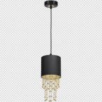 Pakabinamas šviestuvas ALMERIA BLACK/GOLD 1xE27