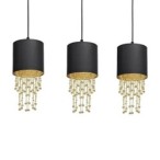 Pakabinamas šviestuvas ALMERIA BLACK/GOLD 3xE27