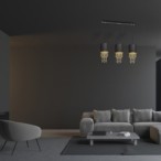 Pakabinamas šviestuvas ALMERIA BLACK/GOLD 3xE27