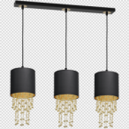 Pakabinamas šviestuvas ALMERIA BLACK/GOLD 3xE27