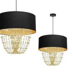 Pakabinamas šviestuvas ALMERIA BLACK/GOLD 1xE27