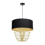 Pakabinamas šviestuvas ALMERIA BLACK/GOLD 1xE27