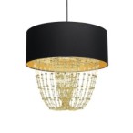 Pakabinamas šviestuvas ALMERIA BLACK/GOLD 1xE27