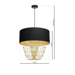 Pakabinamas šviestuvas ALMERIA BLACK/GOLD 1xE27