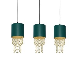 Pakabinamas šviestuvas ALMERIA GREEN/GOLD 3xE27