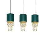 Pakabinamas šviestuvas ALMERIA GREEN/GOLD 3xE27