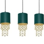Pakabinamas šviestuvas ALMERIA GREEN/GOLD 3xE27