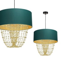 Pakabinamas šviestuvas ALMERIA GREEN/GOLD 1xE27