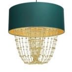 Pakabinamas šviestuvas ALMERIA GREEN/GOLD 1xE27