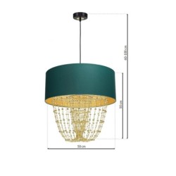 Pakabinamas šviestuvas ALMERIA GREEN/GOLD 1xE27