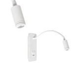 Sieninis šviestuvas BASE 8W+2W WHITE