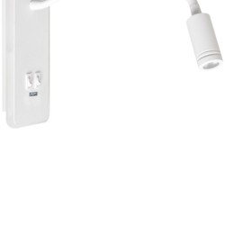 Sieninis šviestuvas BASE 8W+2W WHITE