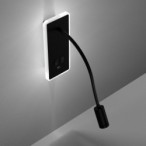 Sieninis šviestuvas BASE 8W+2W BLACK